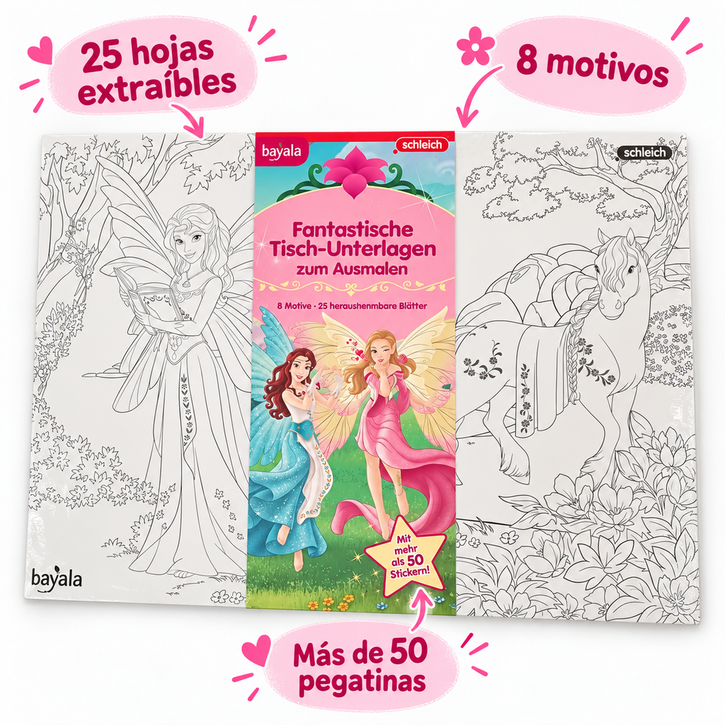 Bloc bayala: 25 hojas extraíbles, 8 motivos y más de 50 pegatinas