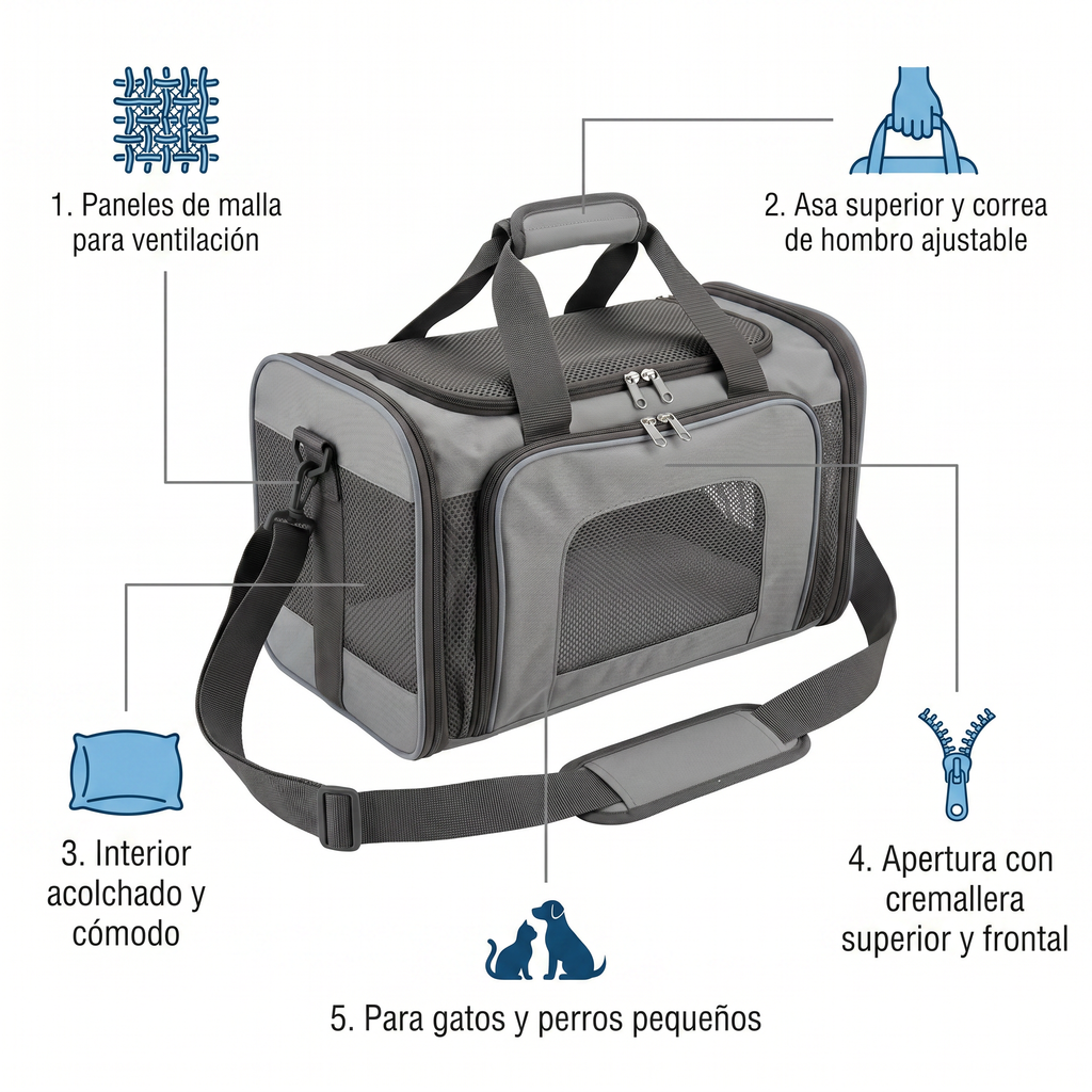 Transportín Bolsa para Mascotas Zoofari