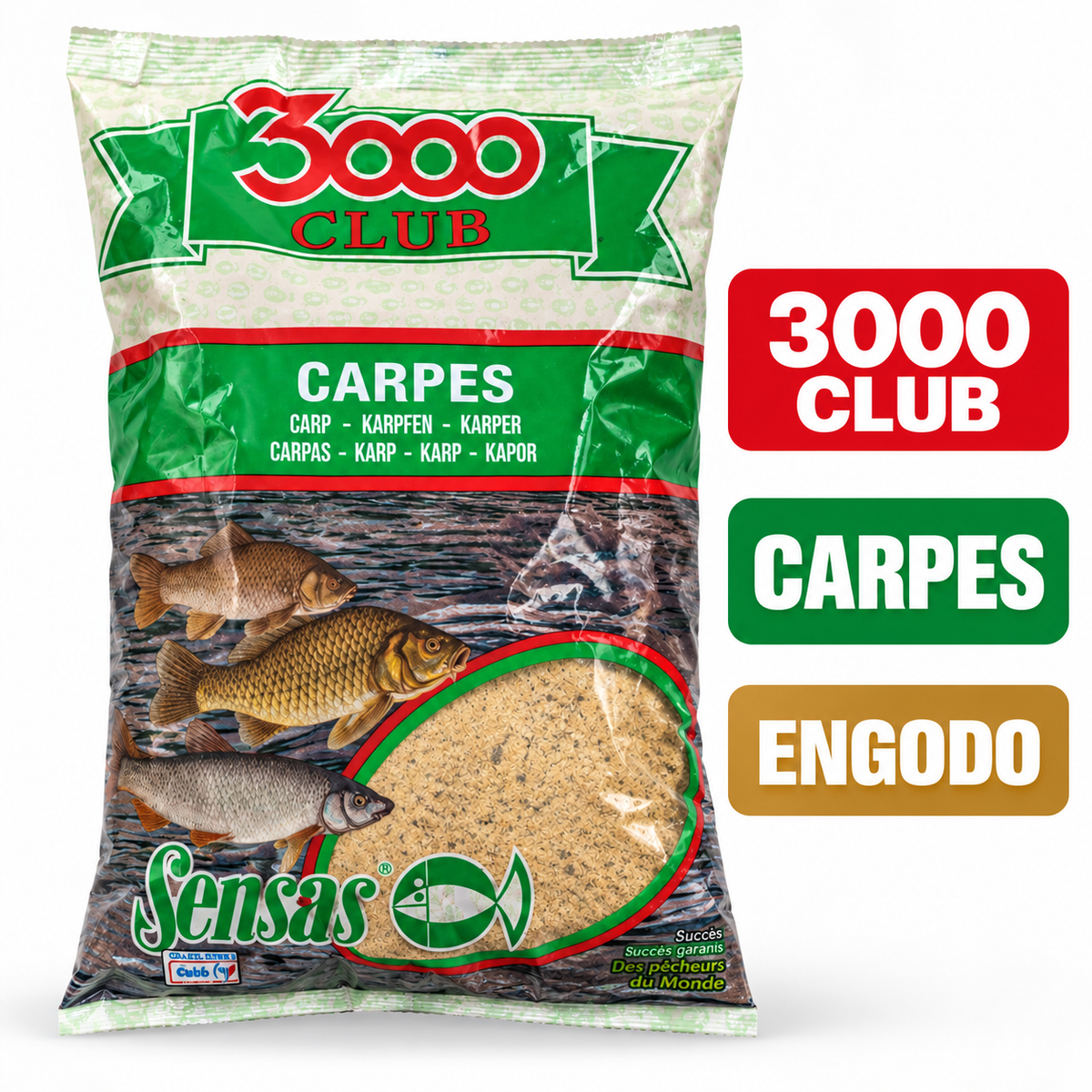 Sensas 3000 Club Carpes · Engodo para carpa - características