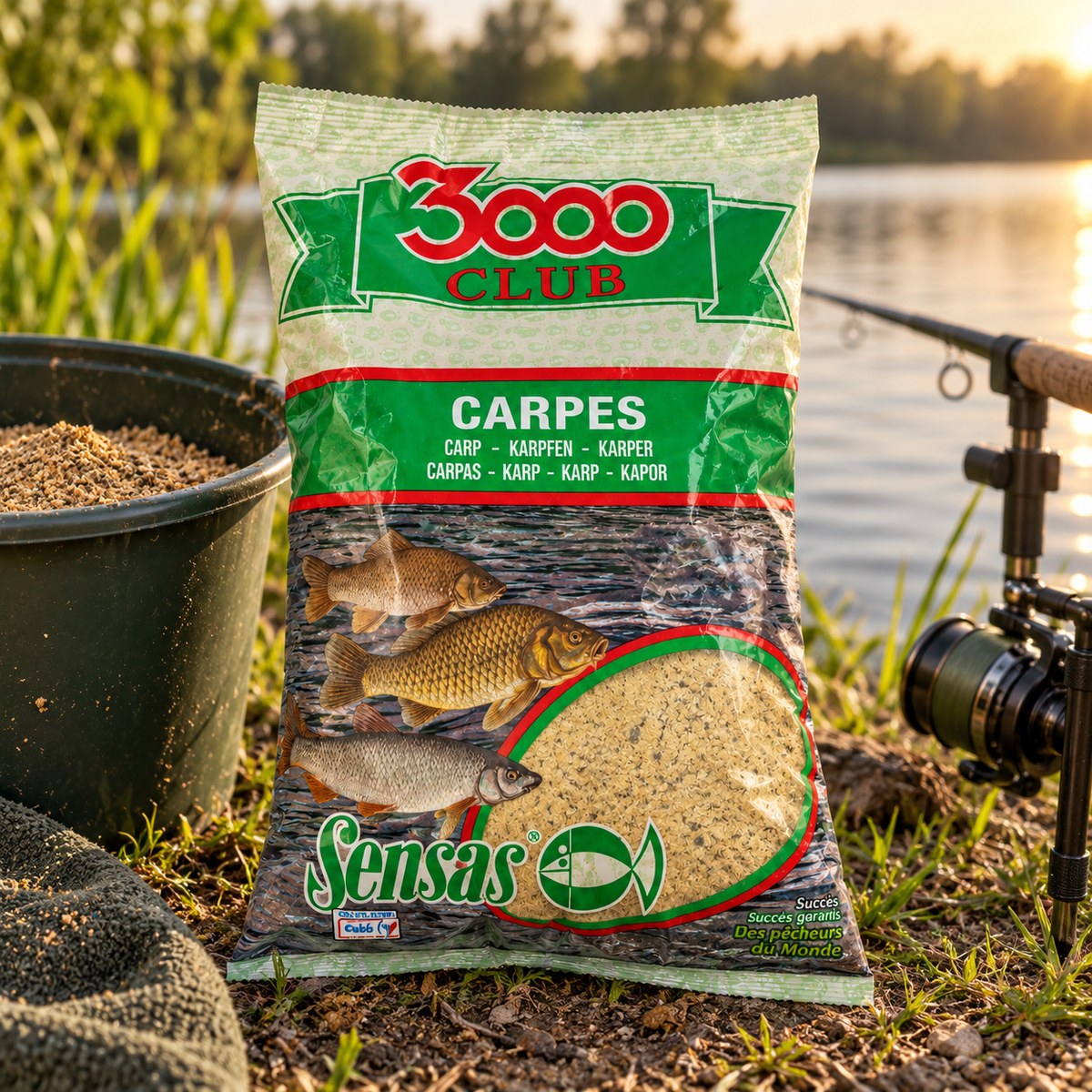 Sensas 3000 Club Carpes · Engodo para carpa - uso en pesca