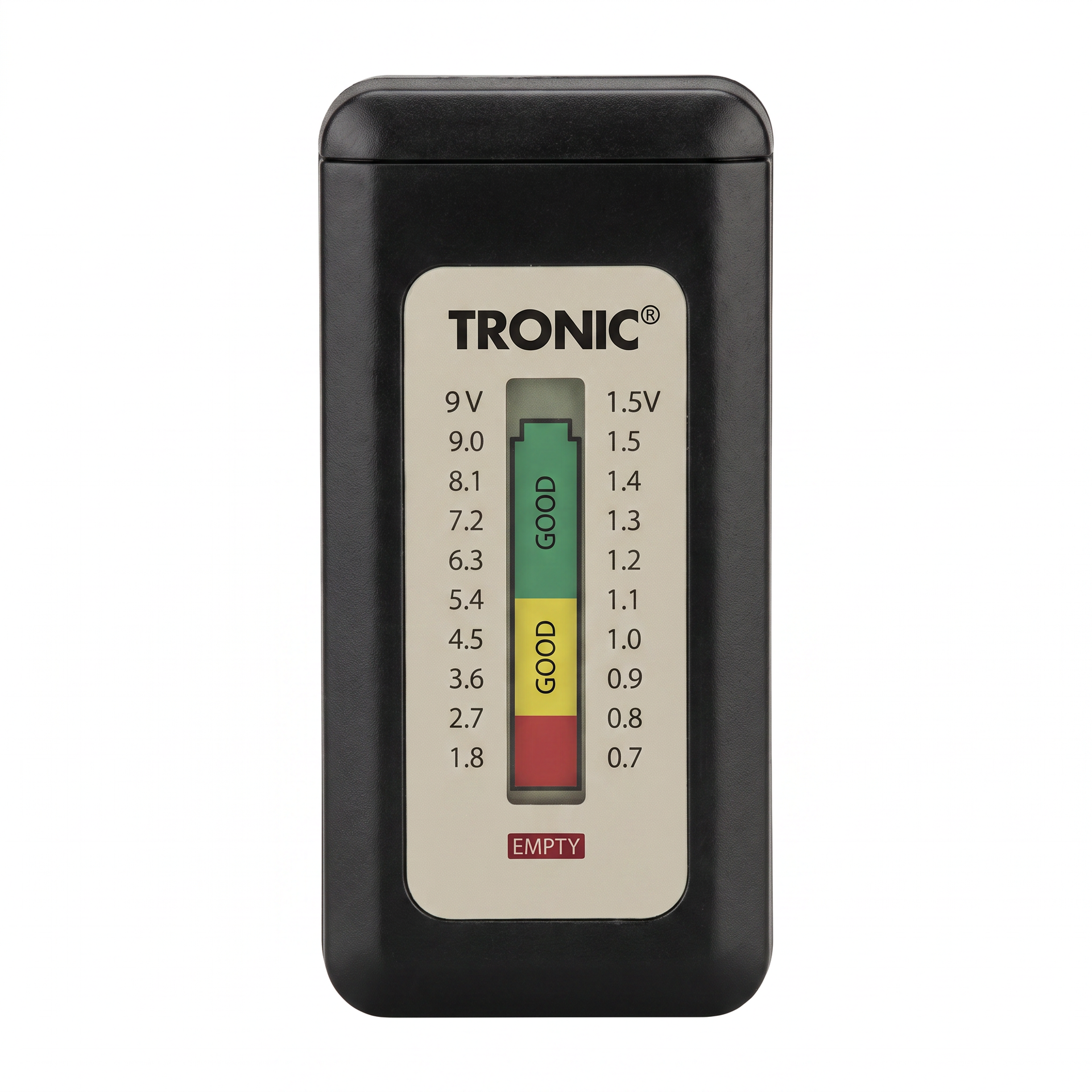 Tronic Comprobador de Pilas con Pantalla LCD