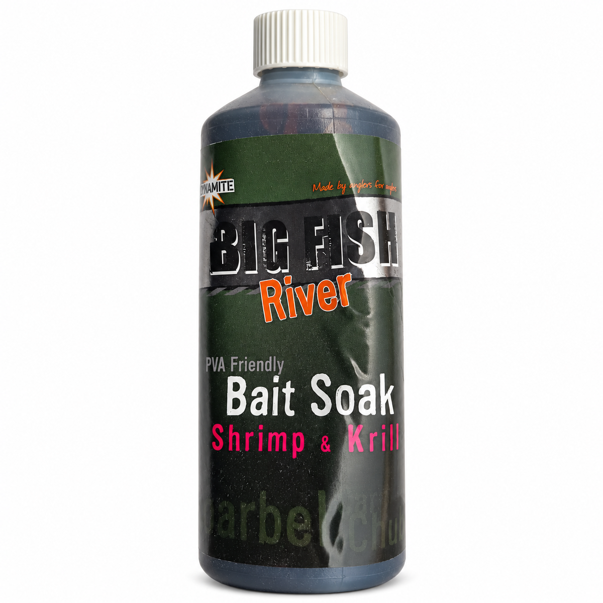 Dynamite Big Fish River Shrimp & Krill sobre fondo blanco