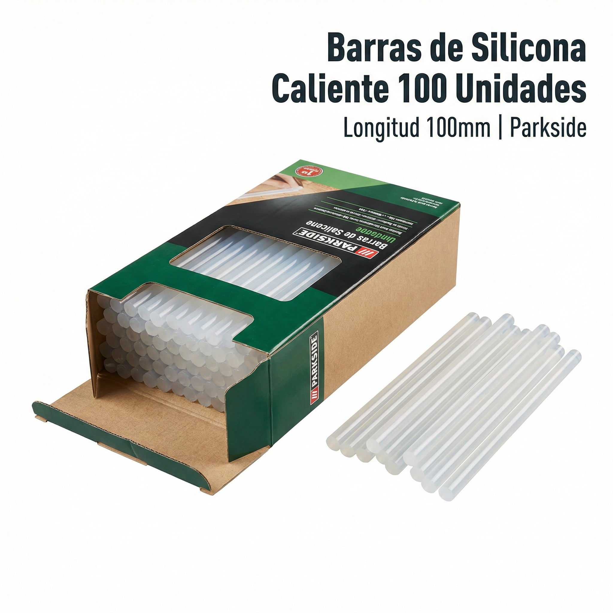 Barras de Silicona Caliente 100 Unidades 100mm Fusión 85°C | Parkside