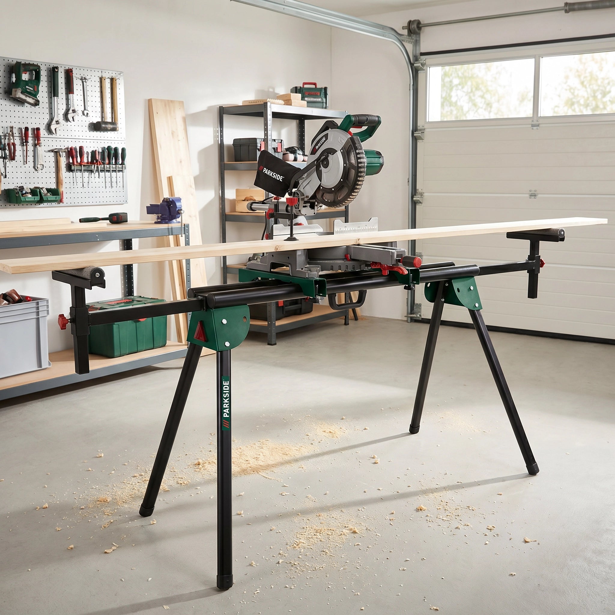 Soporte Universal para Herramientas Parkside — Plegable, Carga Máx. 150kg