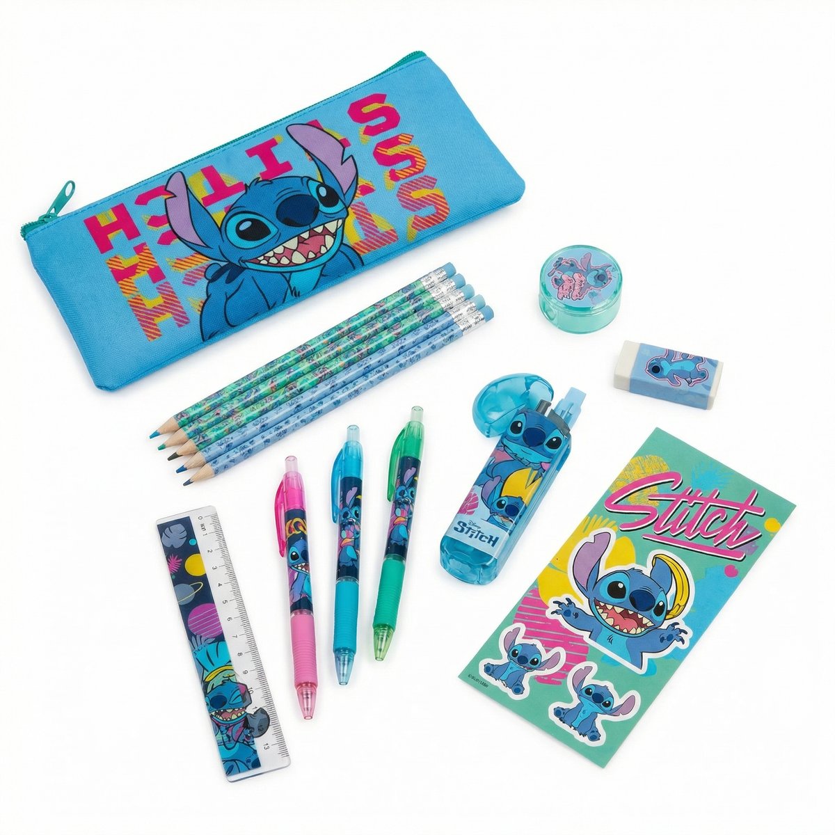 Set Papelería Stitch 15 Piezas - Disney