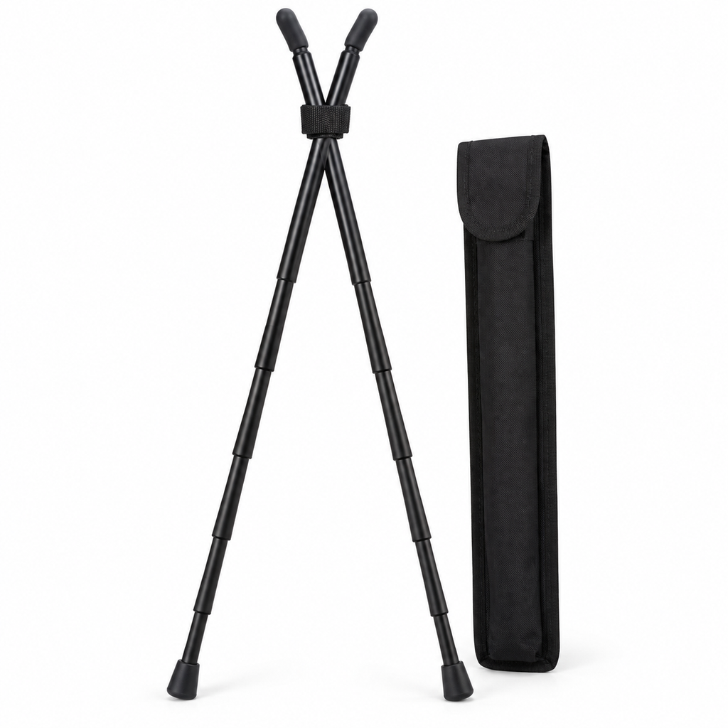 Stoney Point PoleCat Safari Stix II desplegado sobre fondo blanco con funda