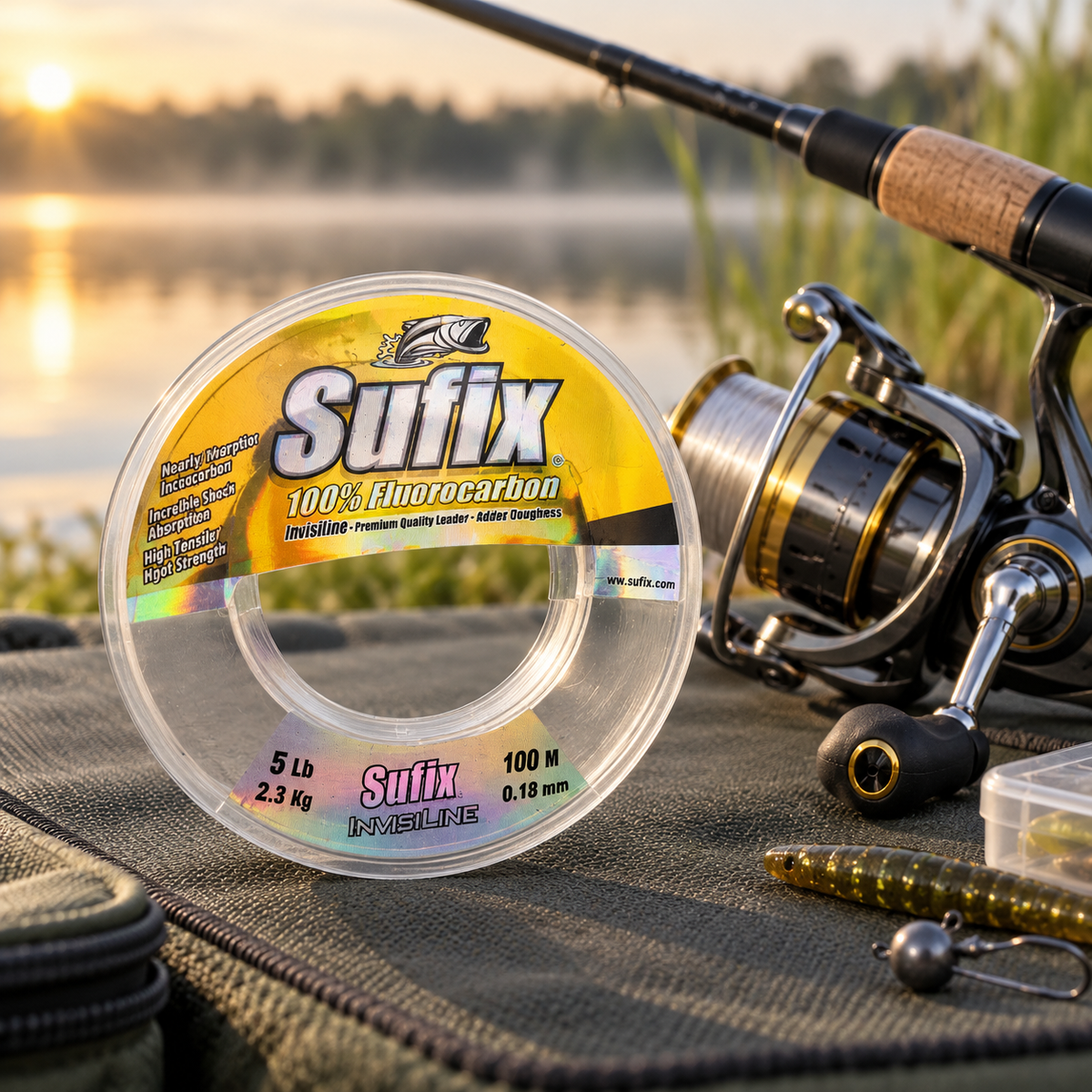 Sufix Invisiline fluorocarbono 0,18 mm 100 m en entorno de pesca