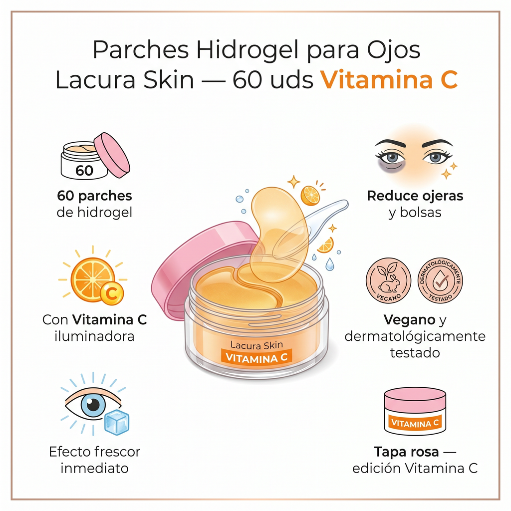 Parches Hidrogel para Ojos Lacura Skin — 60 uds Vitamina C