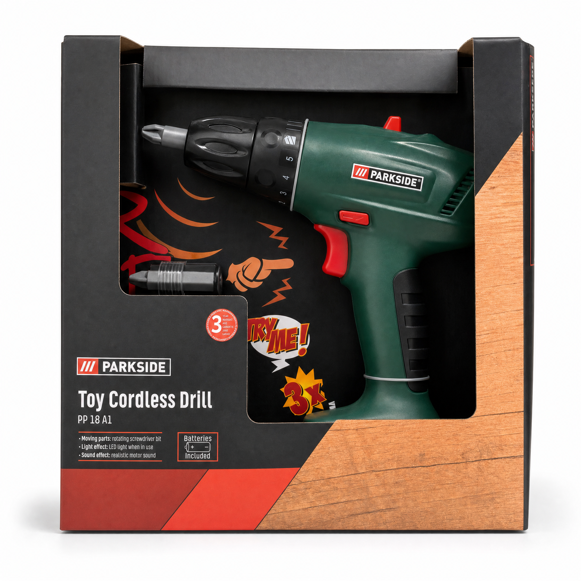 Taladro de juguete Parkside PP 18 A1, vista de producto