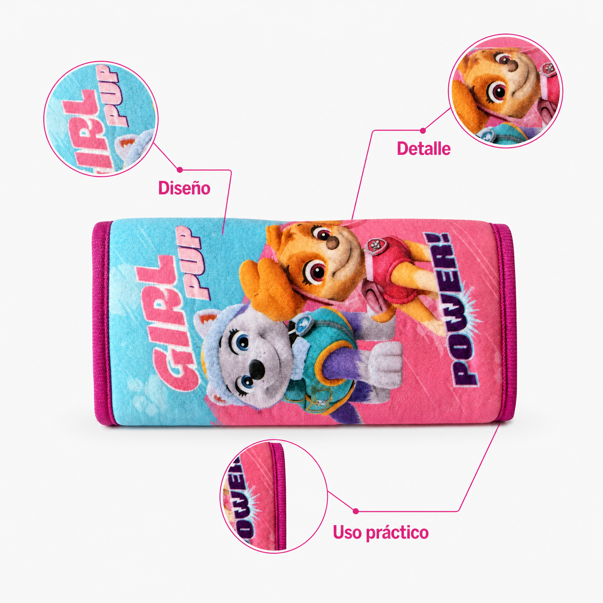 Paw Patrol Estuche escolar portatodo con cremallera para mochilas infantiles