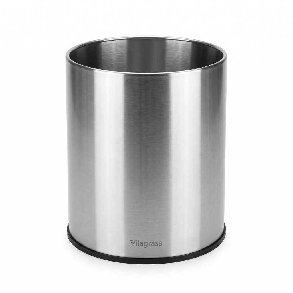 Papelera de Oficina Vilagrasa BAS-1007 — 1007 Inox 12 Litros