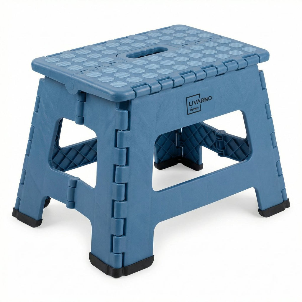 Taburete Plegable Antideslizante Azul - Livarno Home