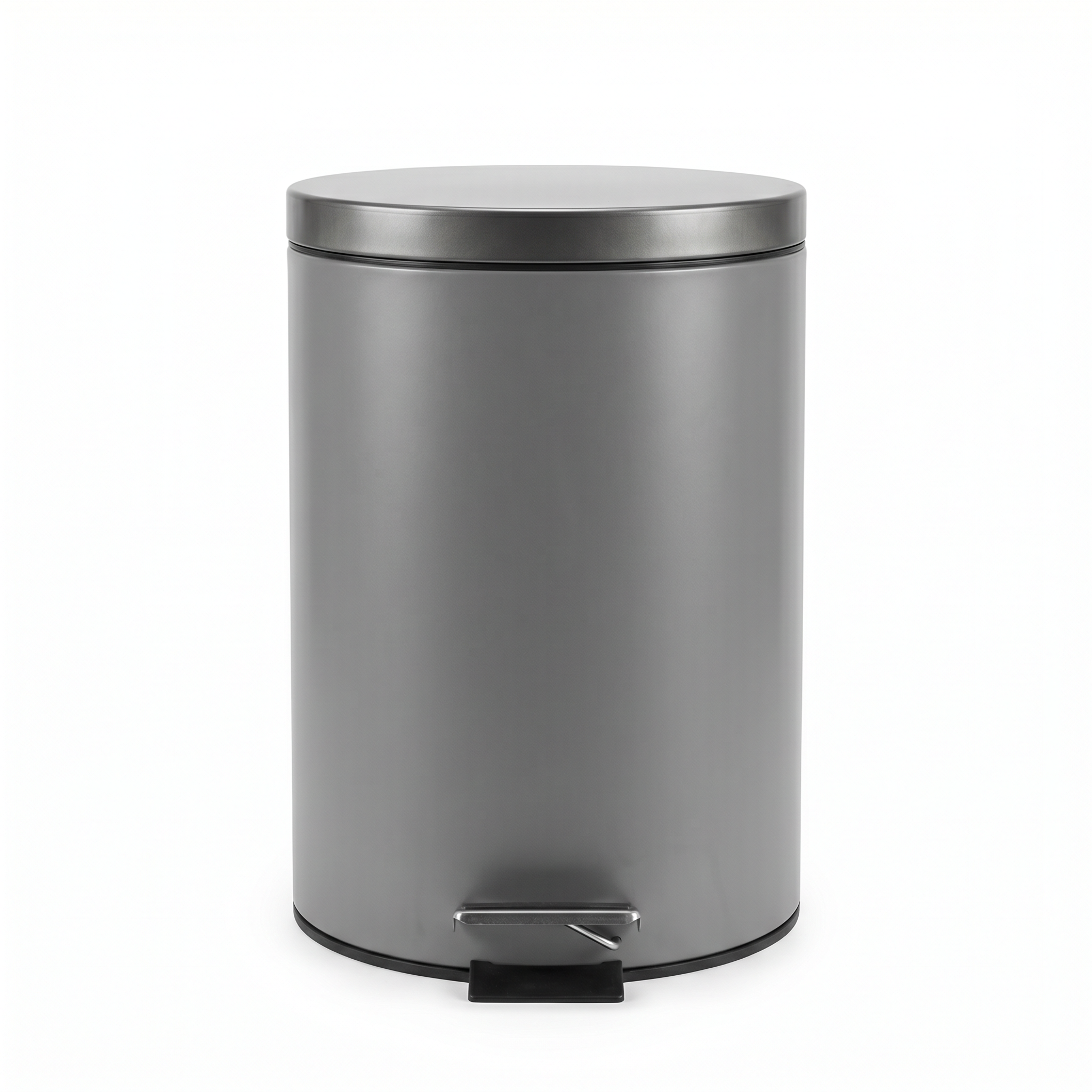 Papelera de Oficina Vilagrasa MET-01 — 01 Papelera De 64L. Con Tapa Y Pedal En Color Gris