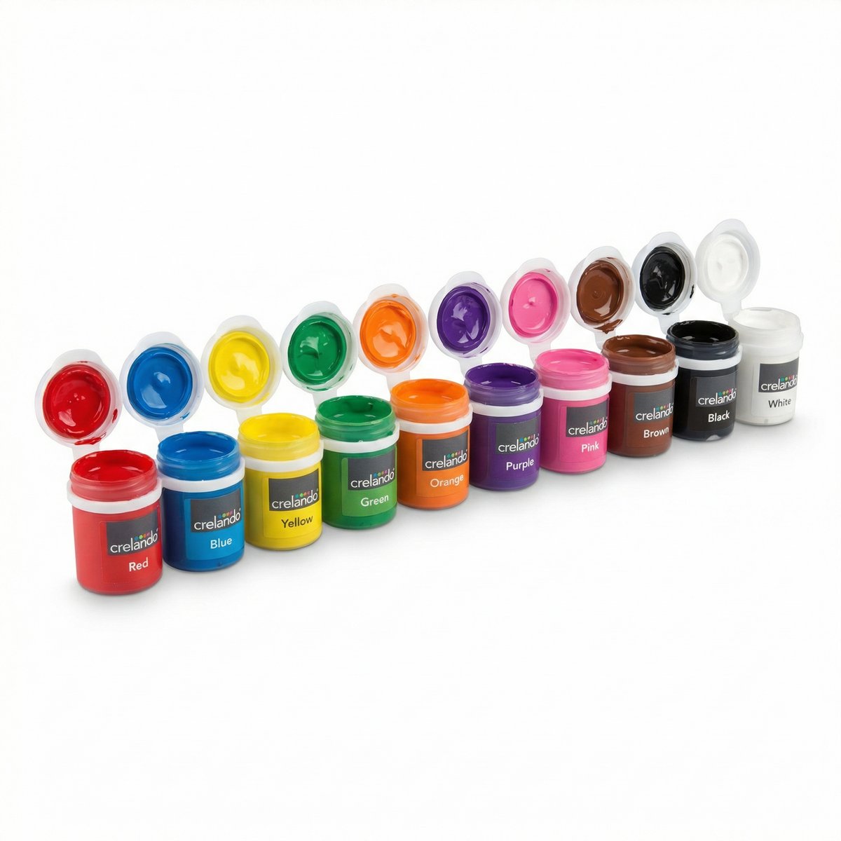 Set 12 Pinturas Témpera Infantil Dinosaurio - Crelando