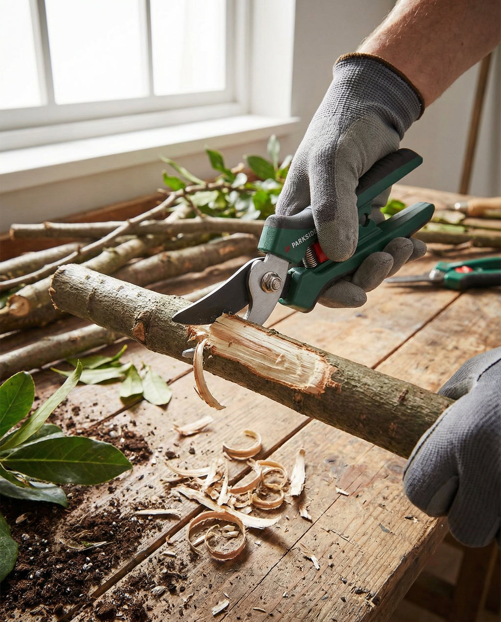 Tijera de Florista para Flores y Madera Dura Ø13mm | Parkside