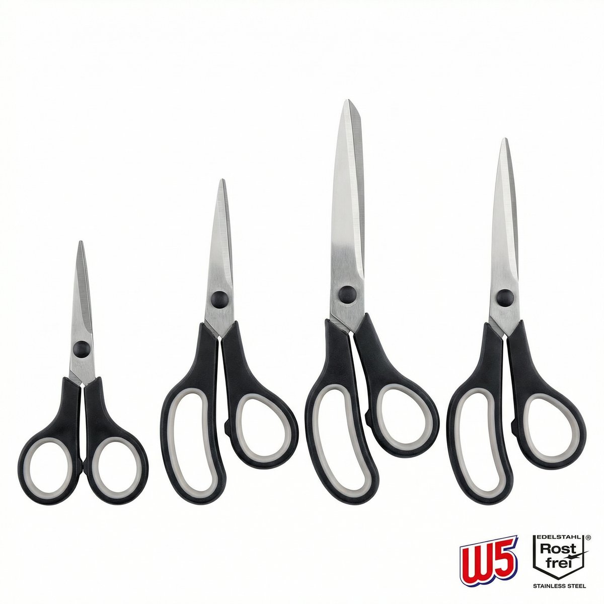 Set 4 Tijeras Acero Inoxidable Multiusos - W5