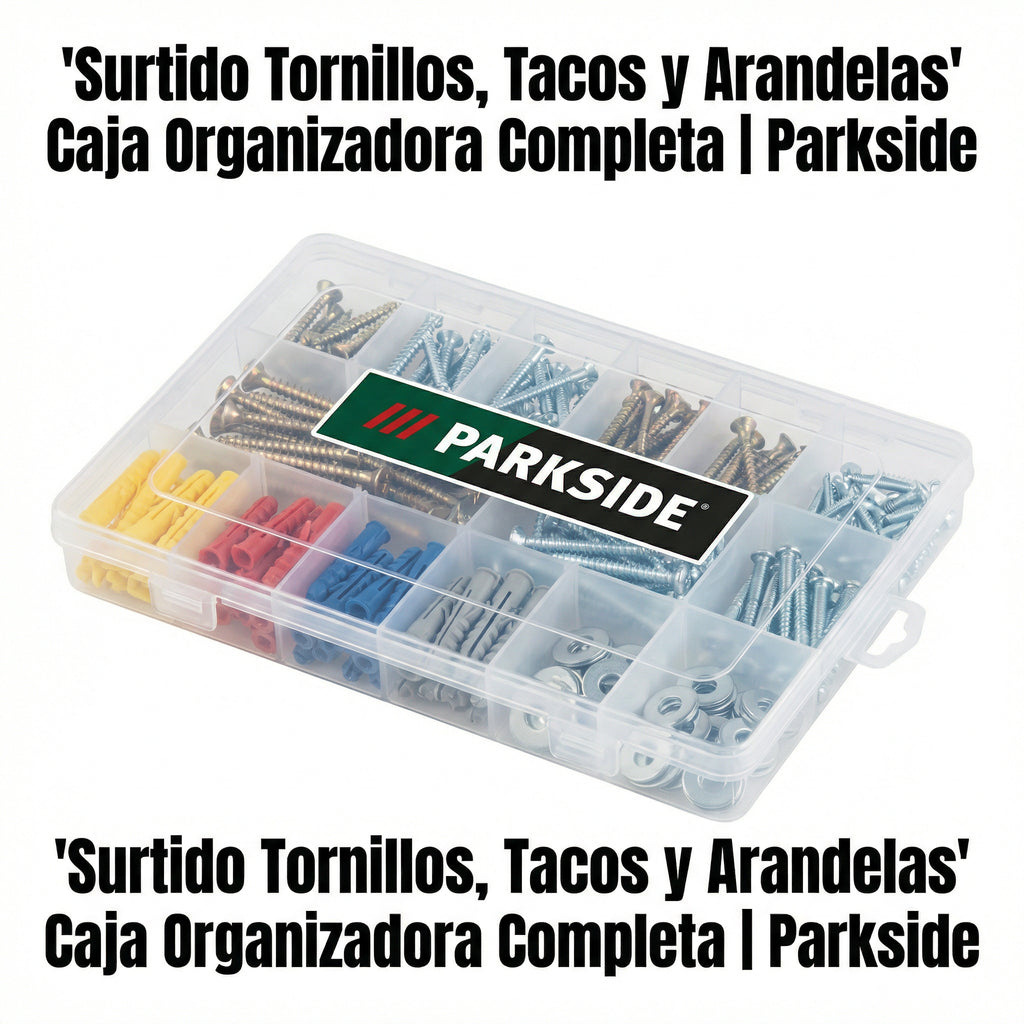 Surtido Tornillos, Tacos y Arandelas Caja Organizadora | Parkside