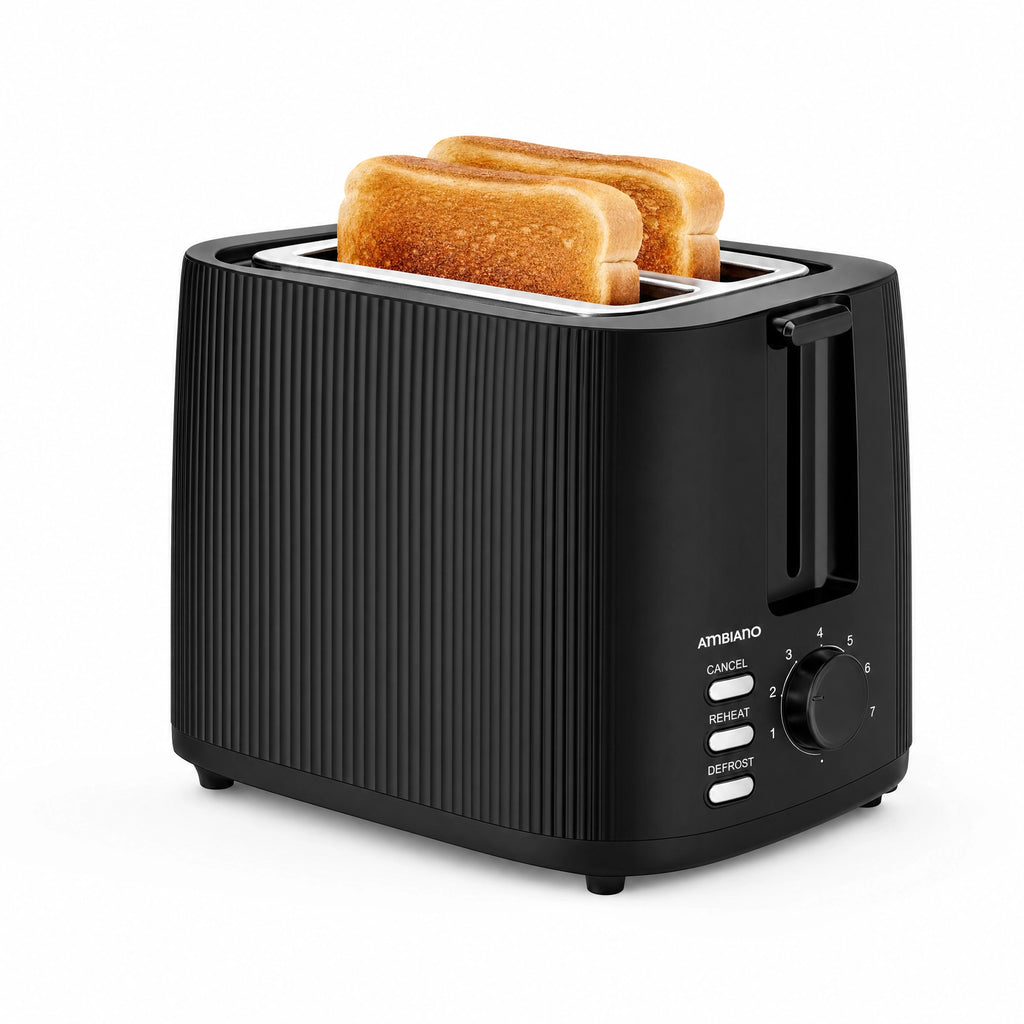 Tostadora 2 Ranuras Ambiano | Negra Premium 730-870W