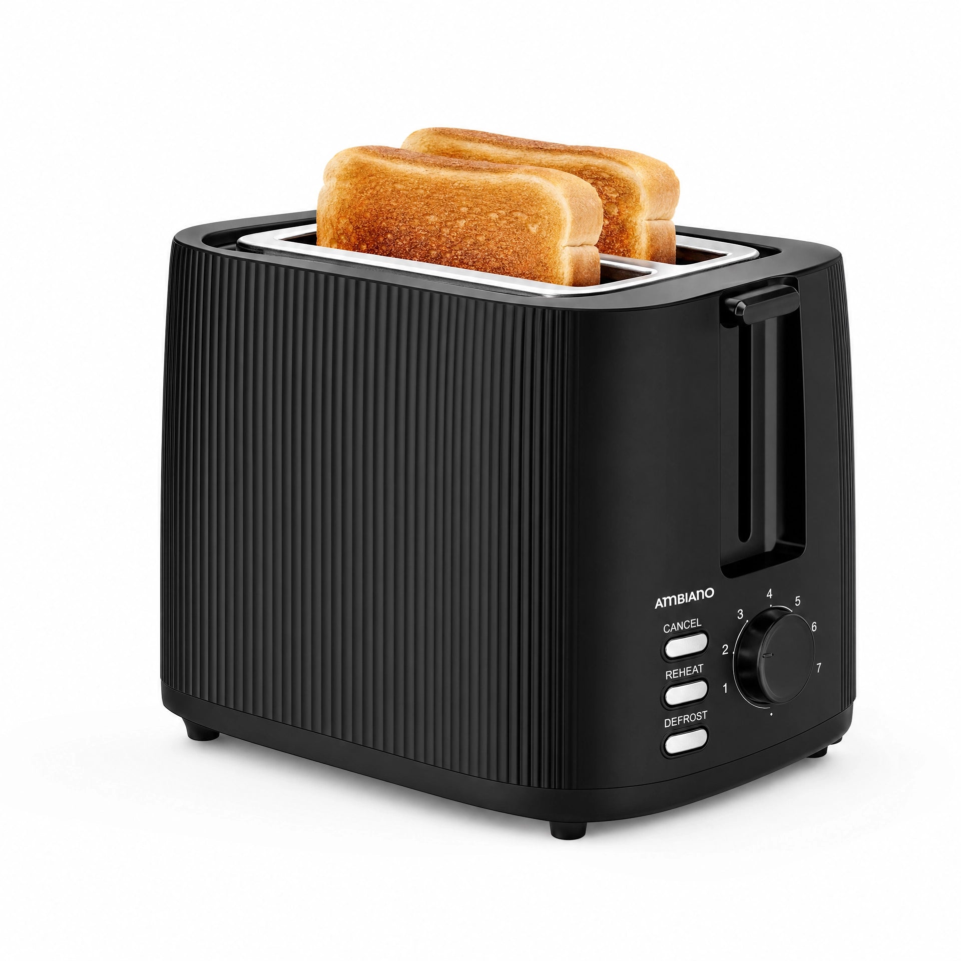 Tostadora 2 Ranuras Ambiano | Negra Premium 730-870W