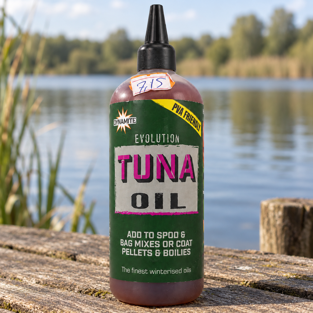 Dynamite Evolution Tuna Oil en un entorno de pesca