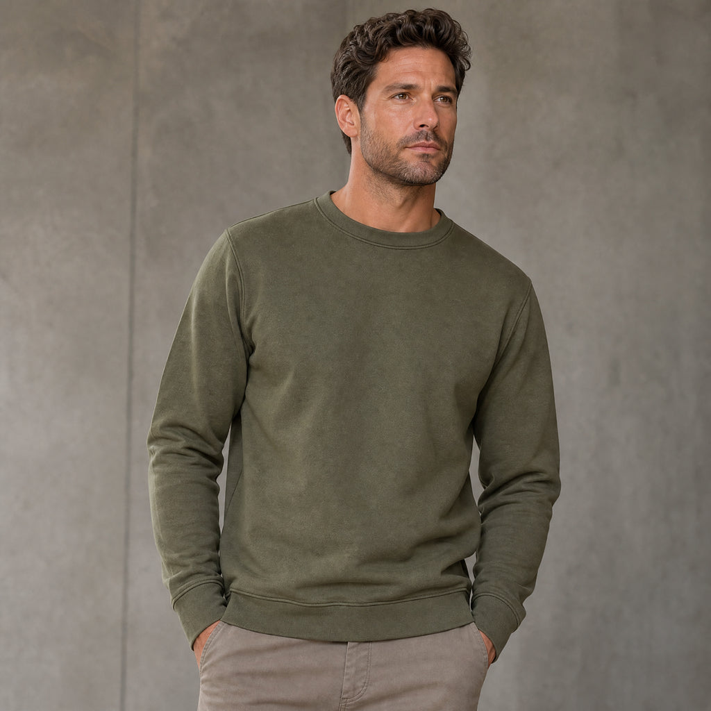 Sudadera Cotton Blue Verde Oliva - Talla XL