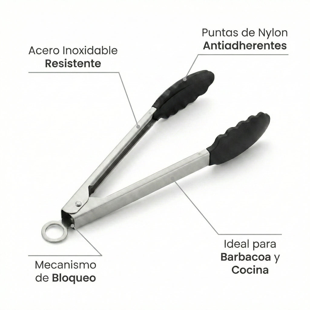 Pinzas Cocina Acero Inoxidable
