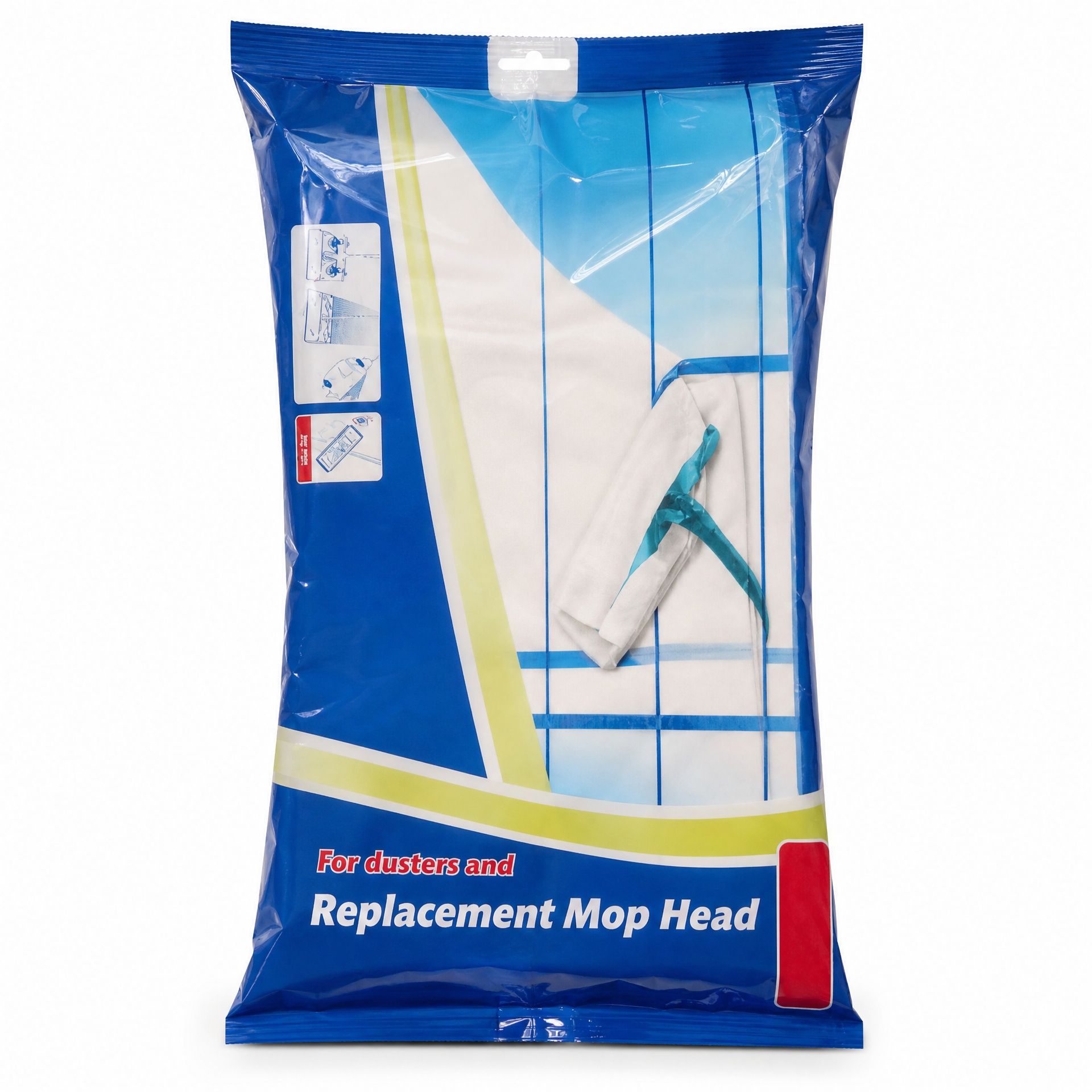 Recambio blanco para mopa de suelo en envase sellado