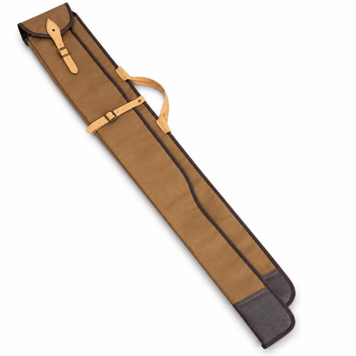 Funda larga Venator marrón sobre fondo blanco