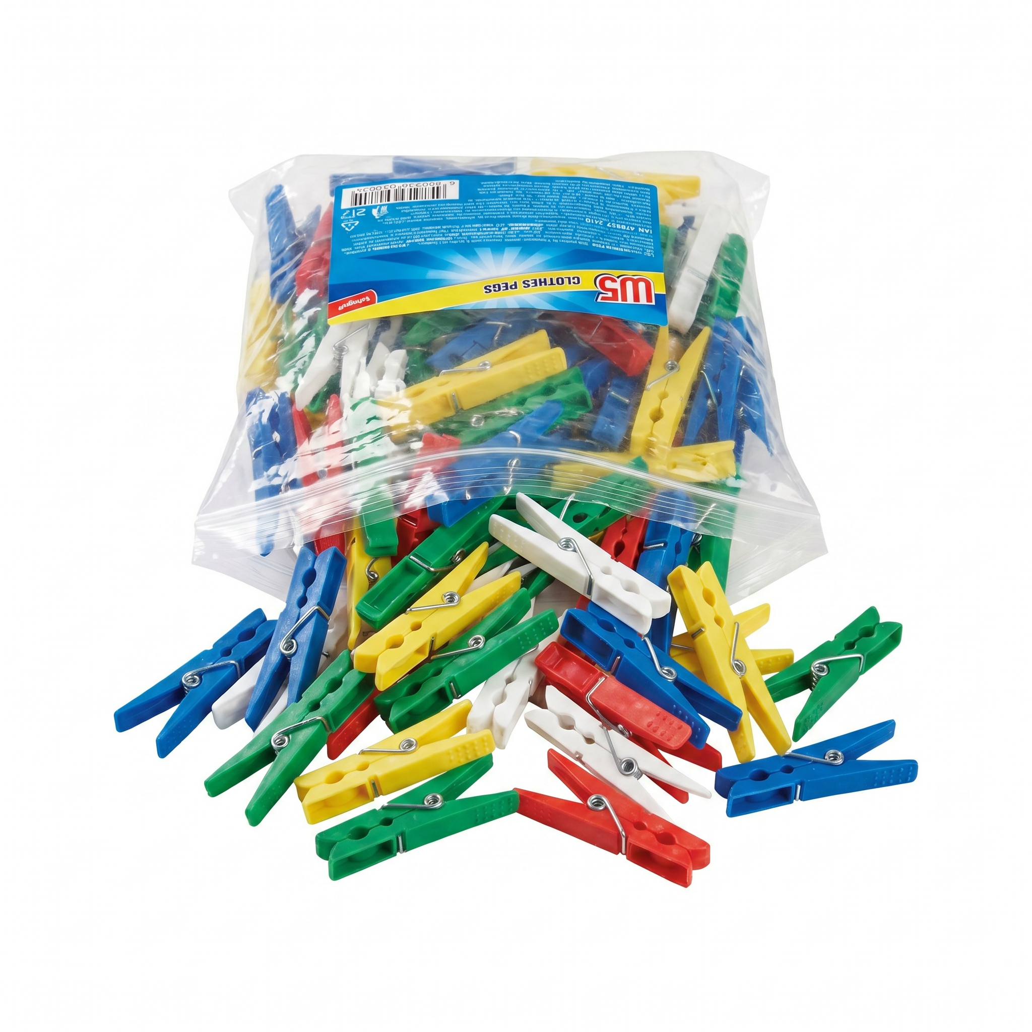 Pinzas Ropa W5 — Bolsa 100 uds