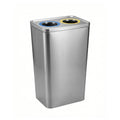 Papelera de Reciclaje Vilagrasa Ciclo CC-01 — Acero Inoxidable 118L 2 Orificios