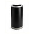 Papelera Exterior Vilagrasa Artria-03 — Acero Negro con Aro Aluminio y Base Hormigón 50L
