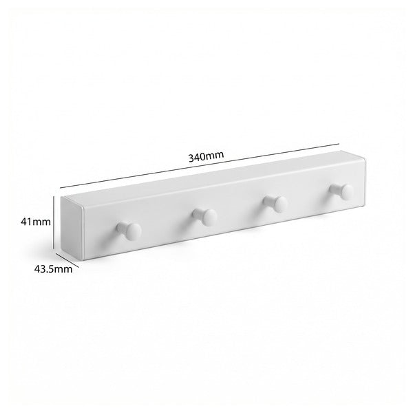 Perchero Vilagrasa KIT-12 — Perchero Lineal 4 Perchas Pequeñas 340X41X43,5