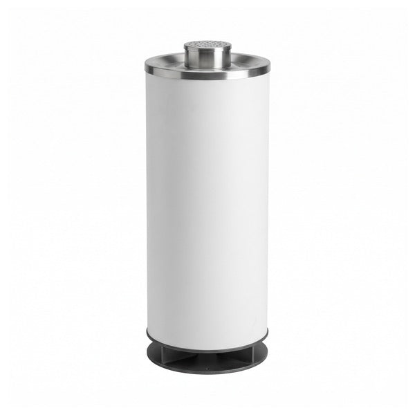 Papelera Exterior Vilagrasa DRAC-01 — Drac 01 Con Cenicero Cuerpo Blanco Ral9003 De Poliuretano