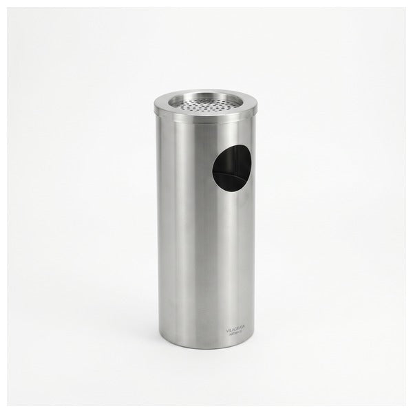 Papelera Exterior Vilagrasa ARTRIA-02 — 02 Inox 304-Papelera Con Cabezal Y Cenicero 540X540
