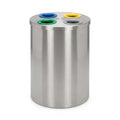 Papelera de Reciclaje Vilagrasa JUPITER-600/4 — 600/4 Inox Aisi304-Papelera 4 Residuos Ø628X895 Mm
