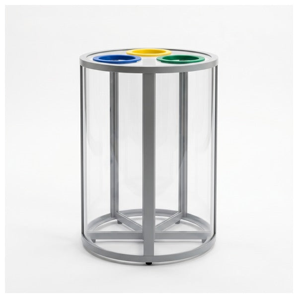 Papelera de Reciclaje Vilagrasa JUPITER-600/3 — 600/3 Tr-Papelera 3 Residuos Ø 628X895 Mm Cap.265L
