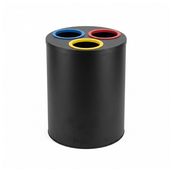 Papelera de Reciclaje Vilagrasa GIRO-03 NEGRA — 03 Negra Papelera