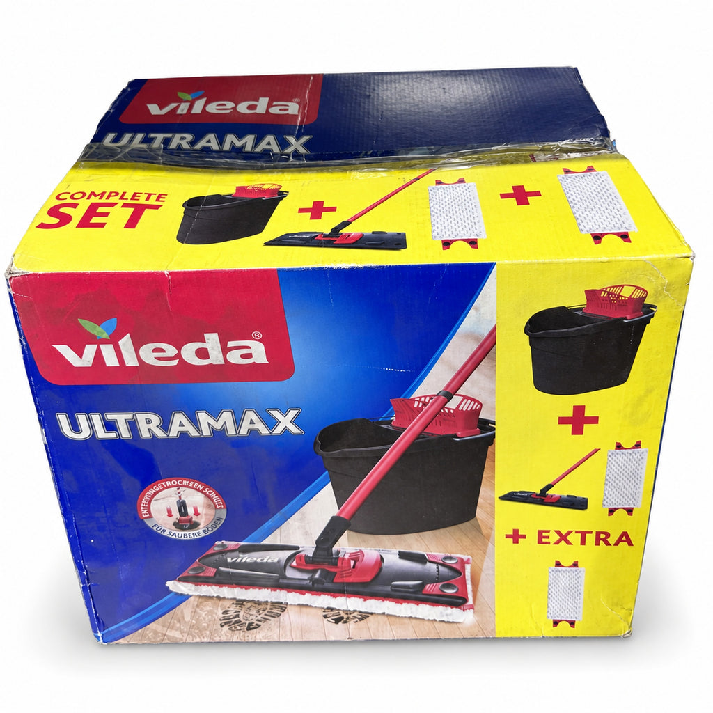 Vileda Ultramax set con recambio extra y caja con desgaste
