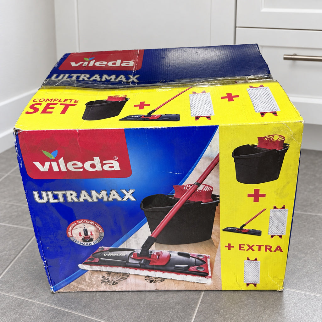Vileda Ultramax set con recambio extra y caja con desgaste