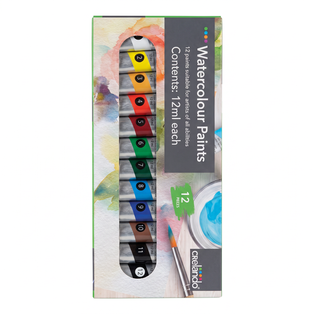 Crelando Set de 12 Pinturas de Acuarela 12 ml