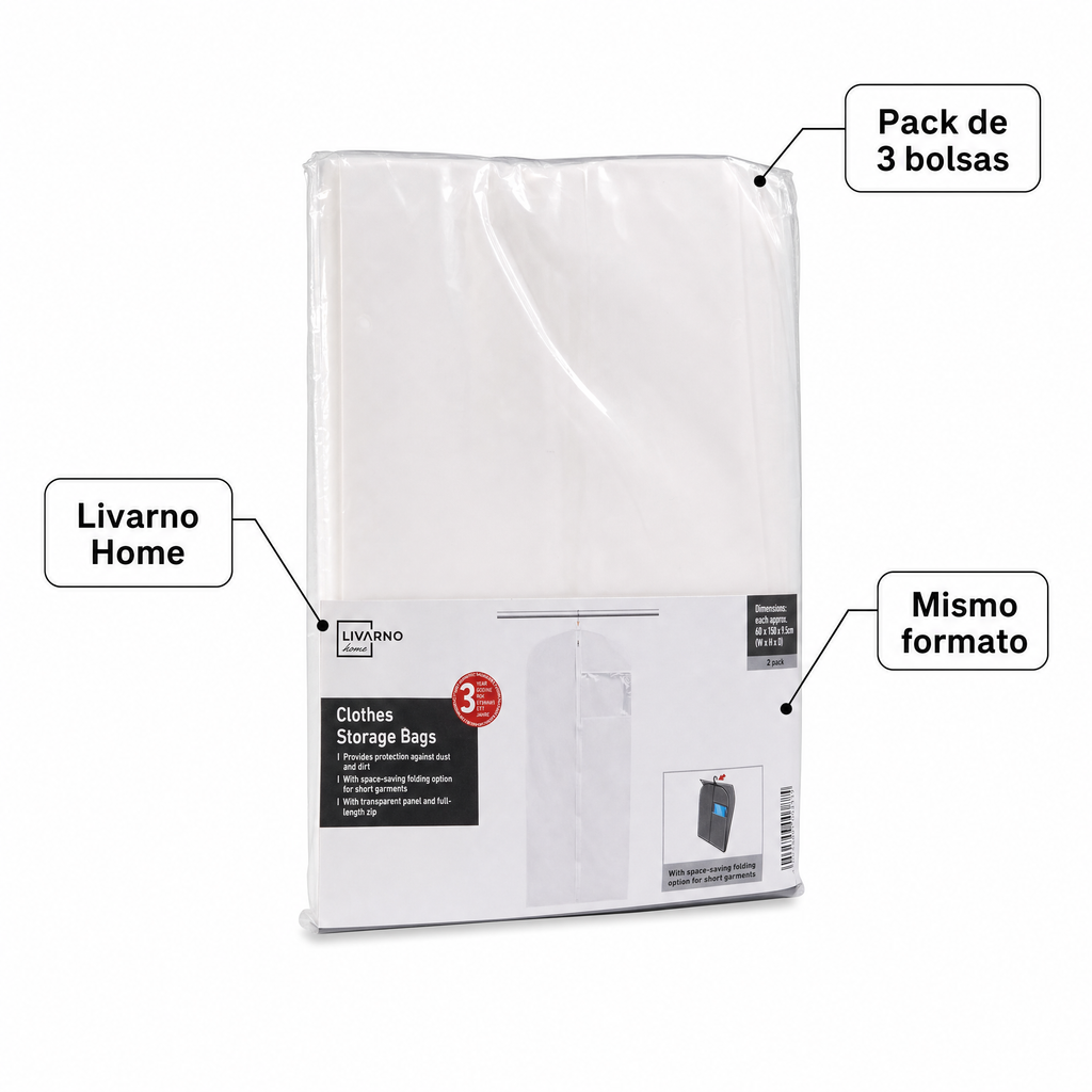 Livarno Home set de 3 bolsas para lavadora en malla con cremallera y solapa protectora