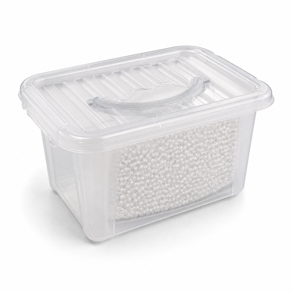 Caja Organizadora con Esponja Exfoliante