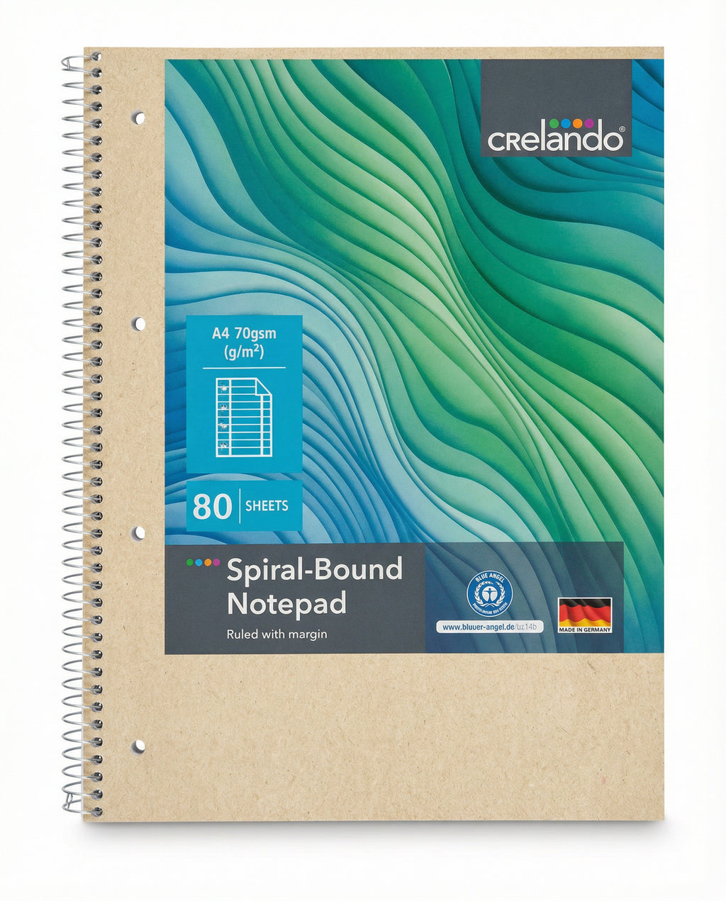 Cuaderno Espiral Crelando A4 80 Hojas Rayado