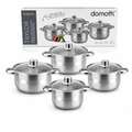 Domotti Taylor Batería de Cocina de Acero Inoxidable 8 Piezas