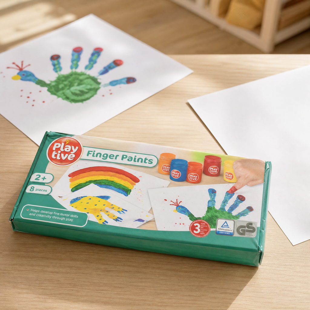 Playtive Set de Pinturas de Dedos - 8 Piezas