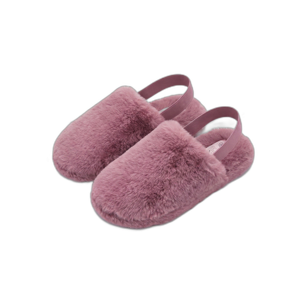 Zapatillas de Casa UP Fashion Mujer Rosa/Malva — Peluche con Tira