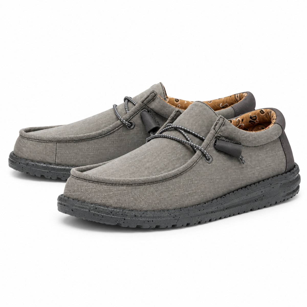 HEYDUDE Wally Washed Canvas Charcoal - vista principal