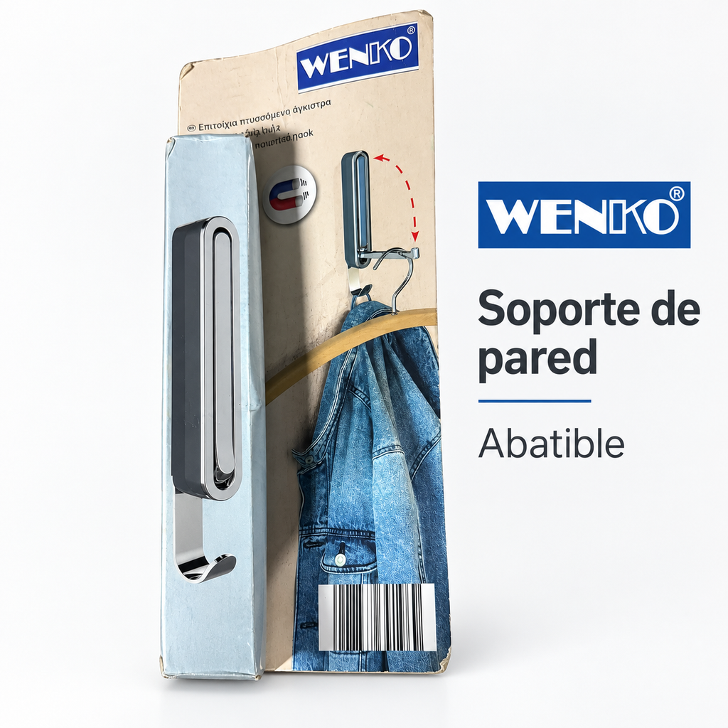 Características del soporte Wenko: pared y brazo abatible