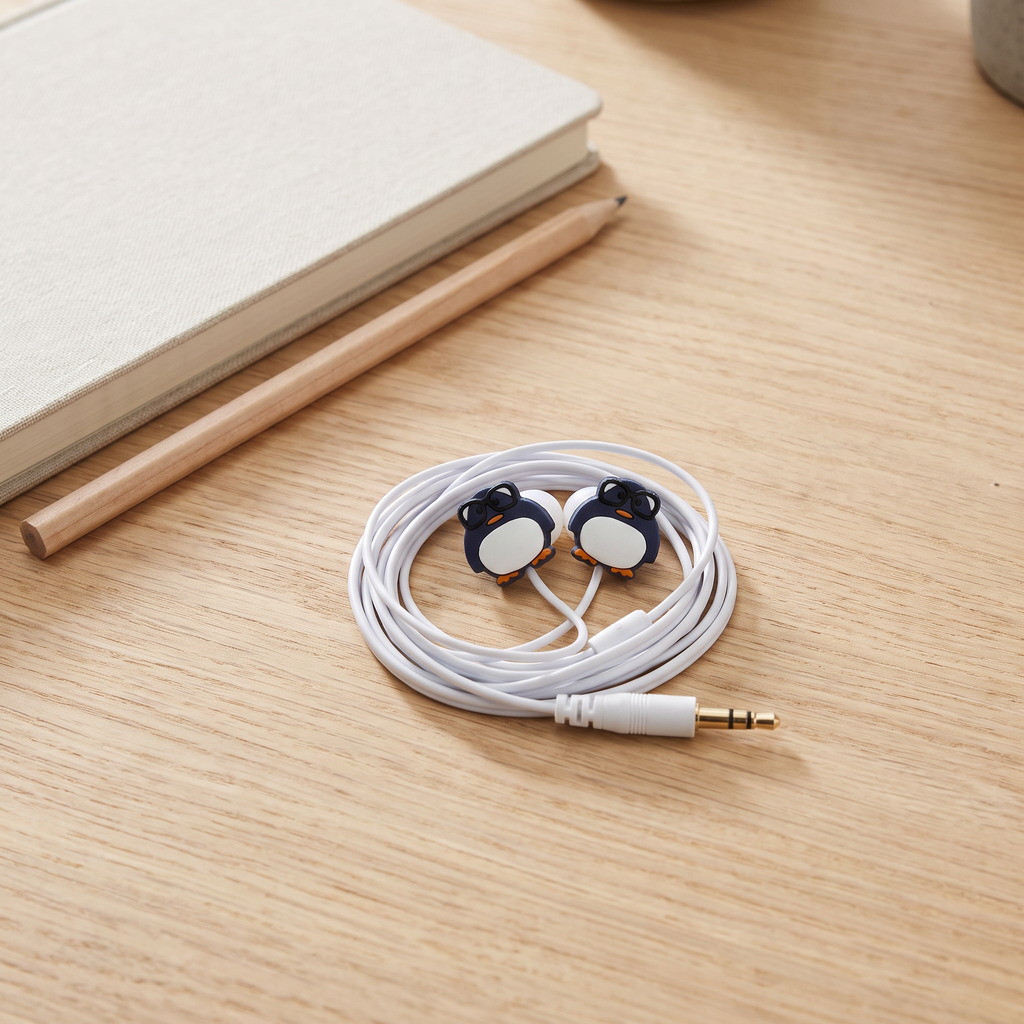 SilverCrest Auriculares Intraurales Pingüino con Jack 3,5 mm