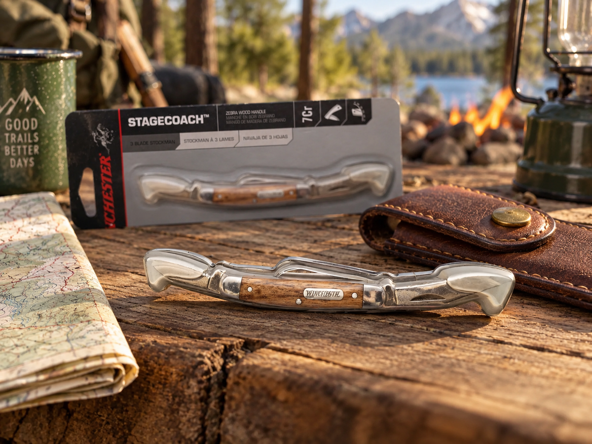Winchester Stagecoach 3-Blade Stockman en ambiente exterior